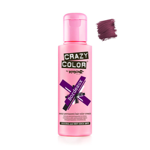 Crazy Color Semi-Permanent Hair Colour - Bordeaux