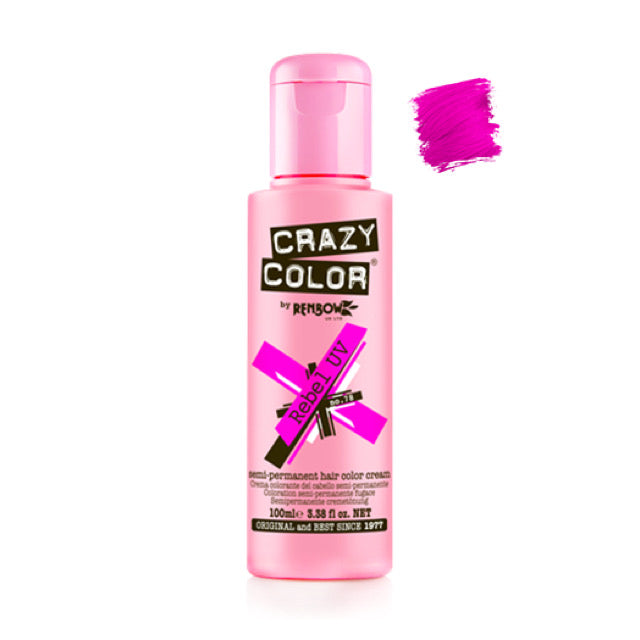 Crazy Color Semi-Permanent Hair Colour - Rebel UV