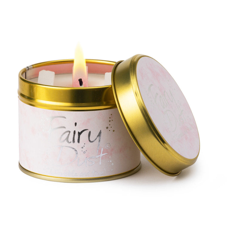 Lily-Flame Scented Tin Candle - Fairy Dust