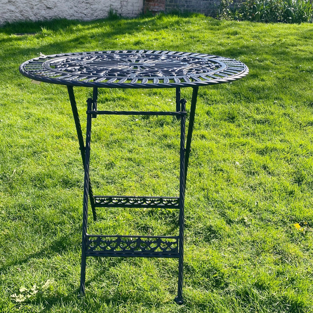 Garden Table & Chair Set - Oval Black