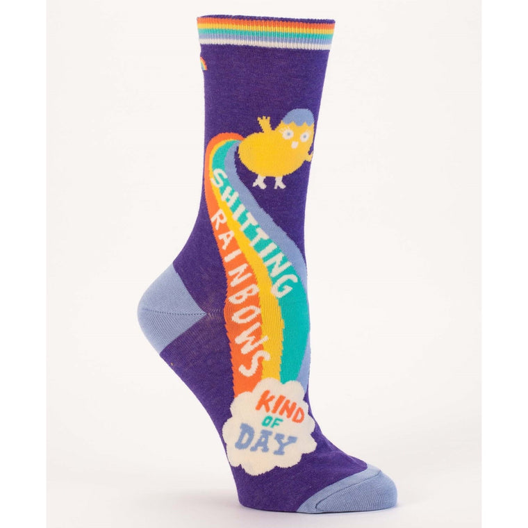 Shitting Rainbows Kind Of Day - Crew Socks