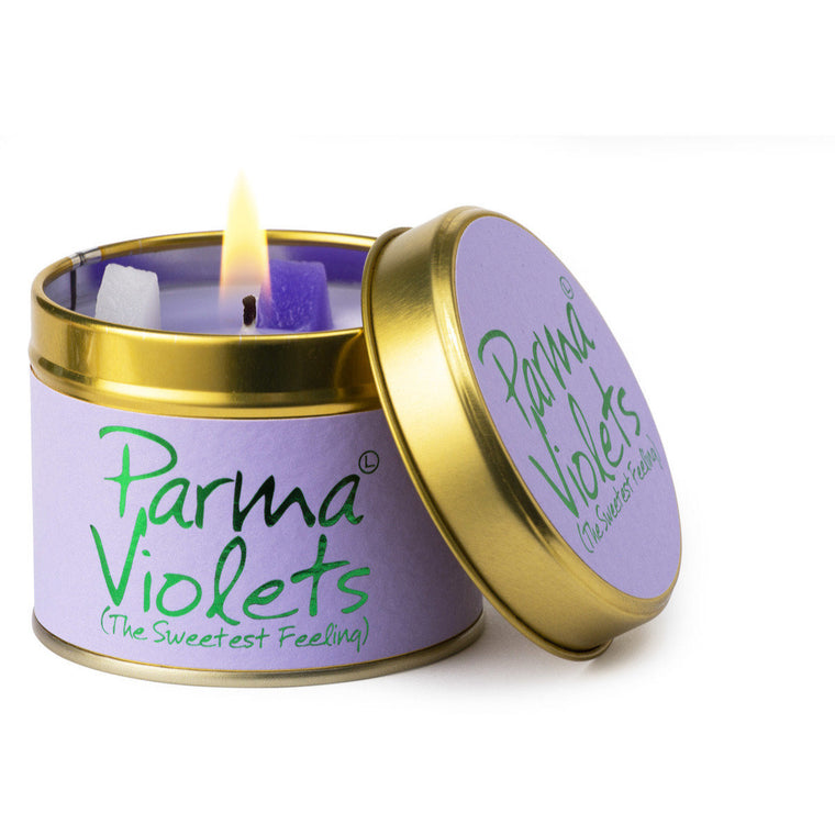 Lily-Flame Scented Tin Candle - Parma Violets