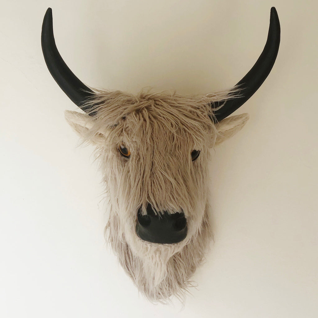 Highland Cow Yak Head Wall Mounted