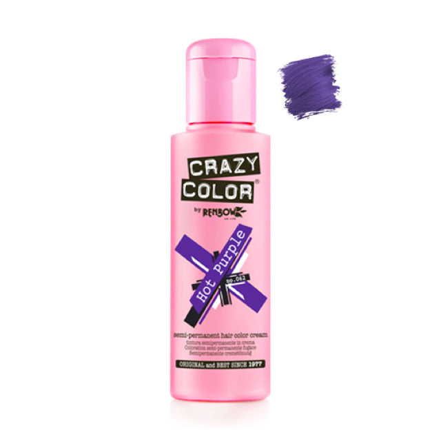 Crazy Color Semi-Permanent Hair Colour - Hot Purple