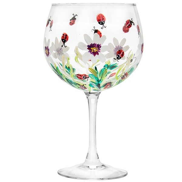 Ladybirds Flower - Gin Glass