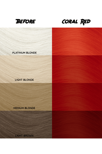 Crazy Color Semi-Permanent Hair Colour - Coral Red