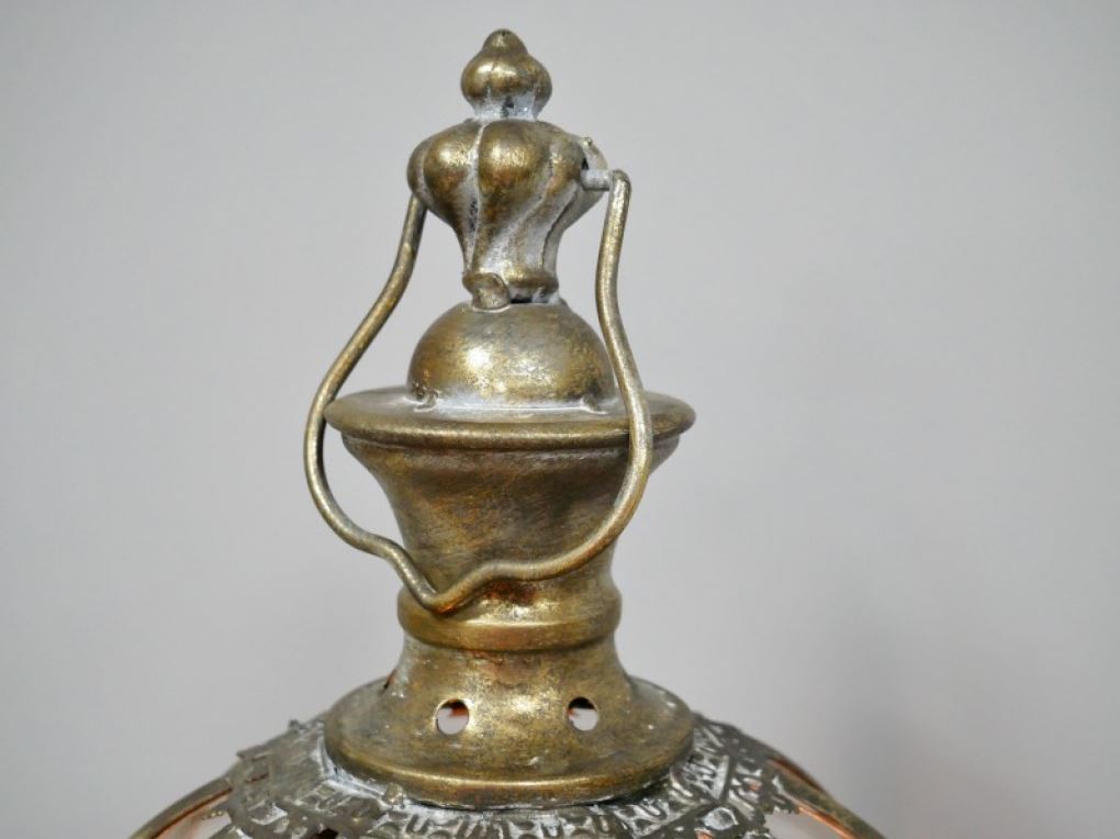 Large Brass Lantern On Stand