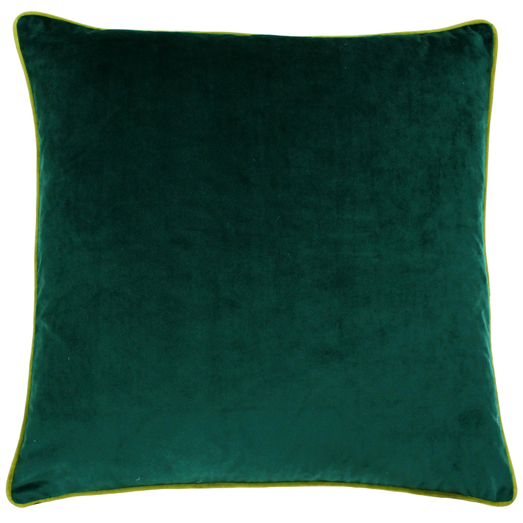Meridian Velvet Cushion - Emerald & Moss