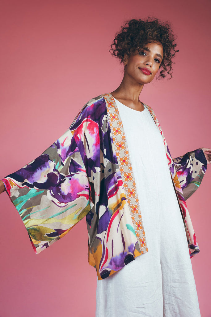 Sage Iris Kimono Jacket