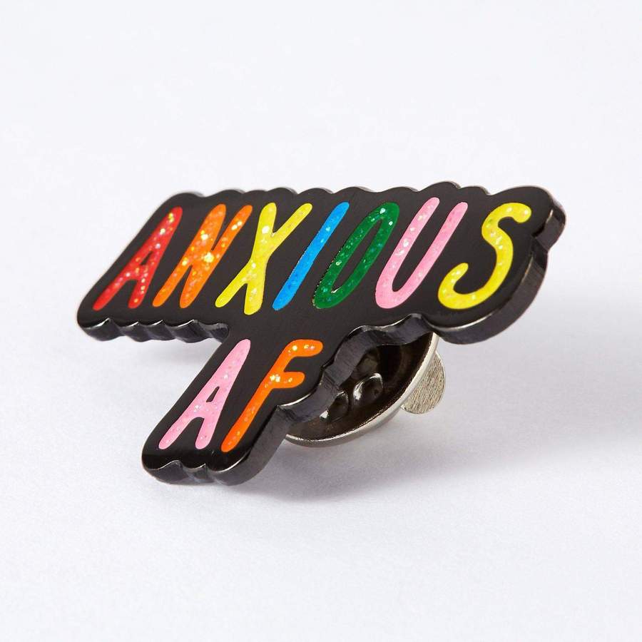 Punky Pins Enamel Pin Badge - Anxious AF