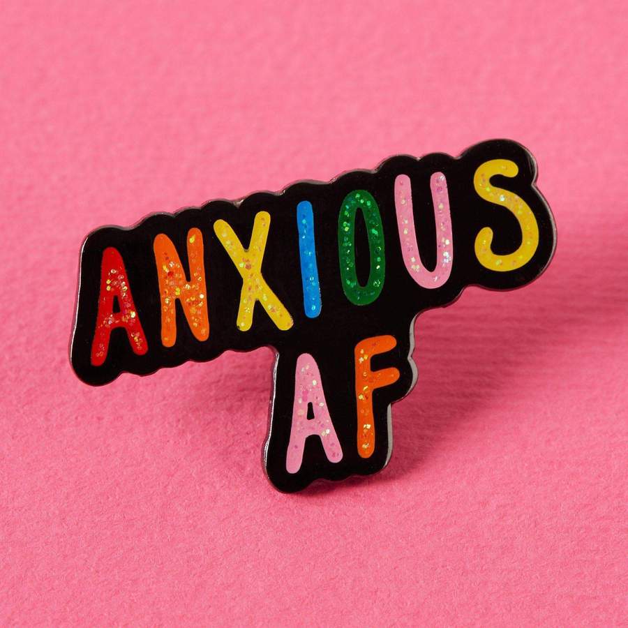 Punky Pins Enamel Pin Badge - Anxious AF